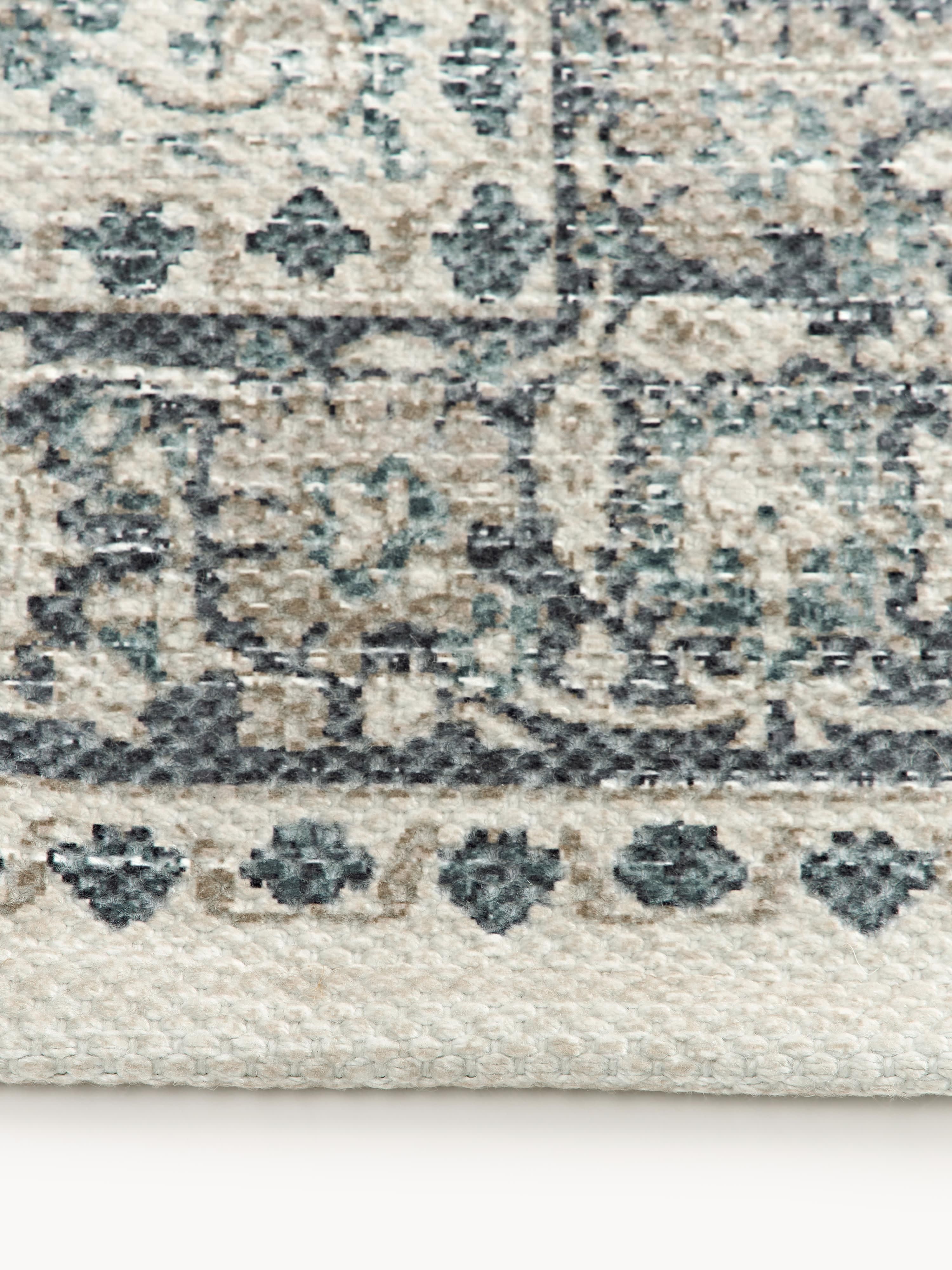 Handgewebter Outdoor-Läufer Tiara mit Vintage-Muster