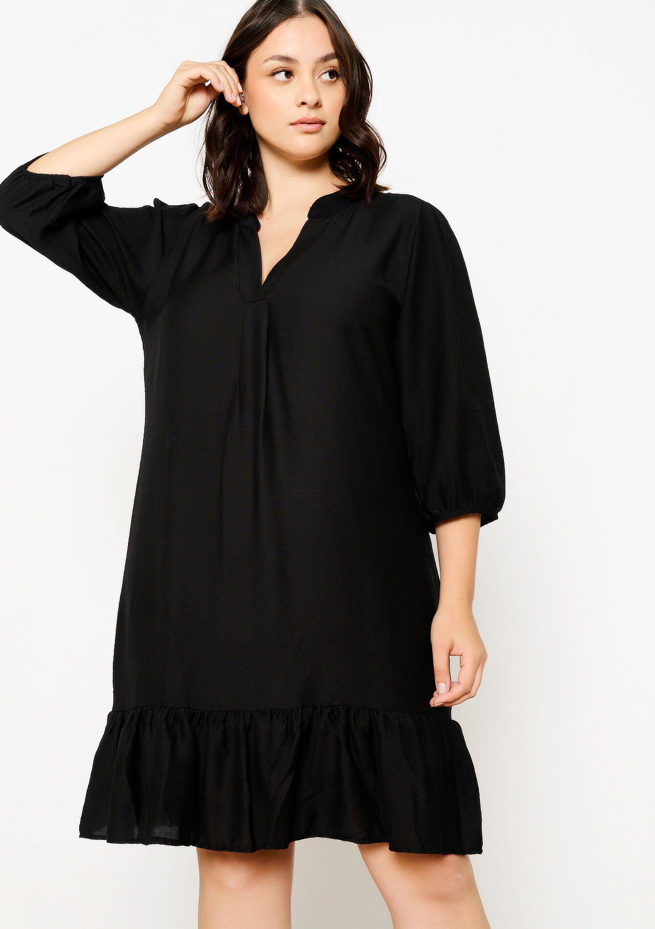 A-lijnjurk met ruches