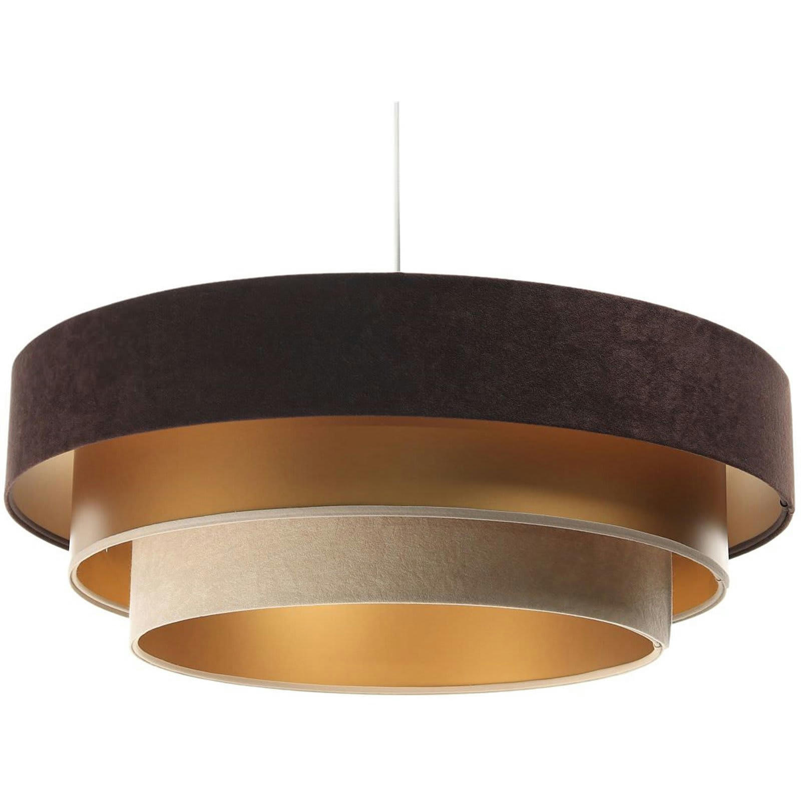 TRINITI - Suspension Tissu Marron 60x60x25 cm