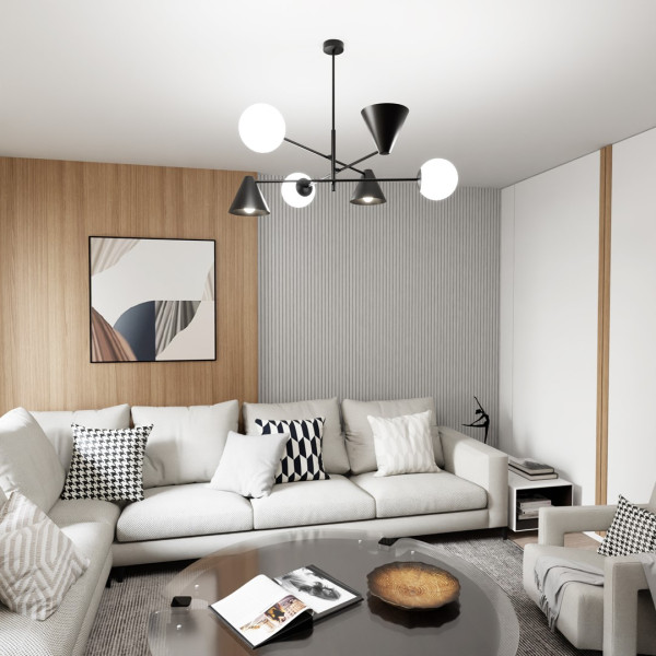 Lampa Sufitowa Hermes 6 Black