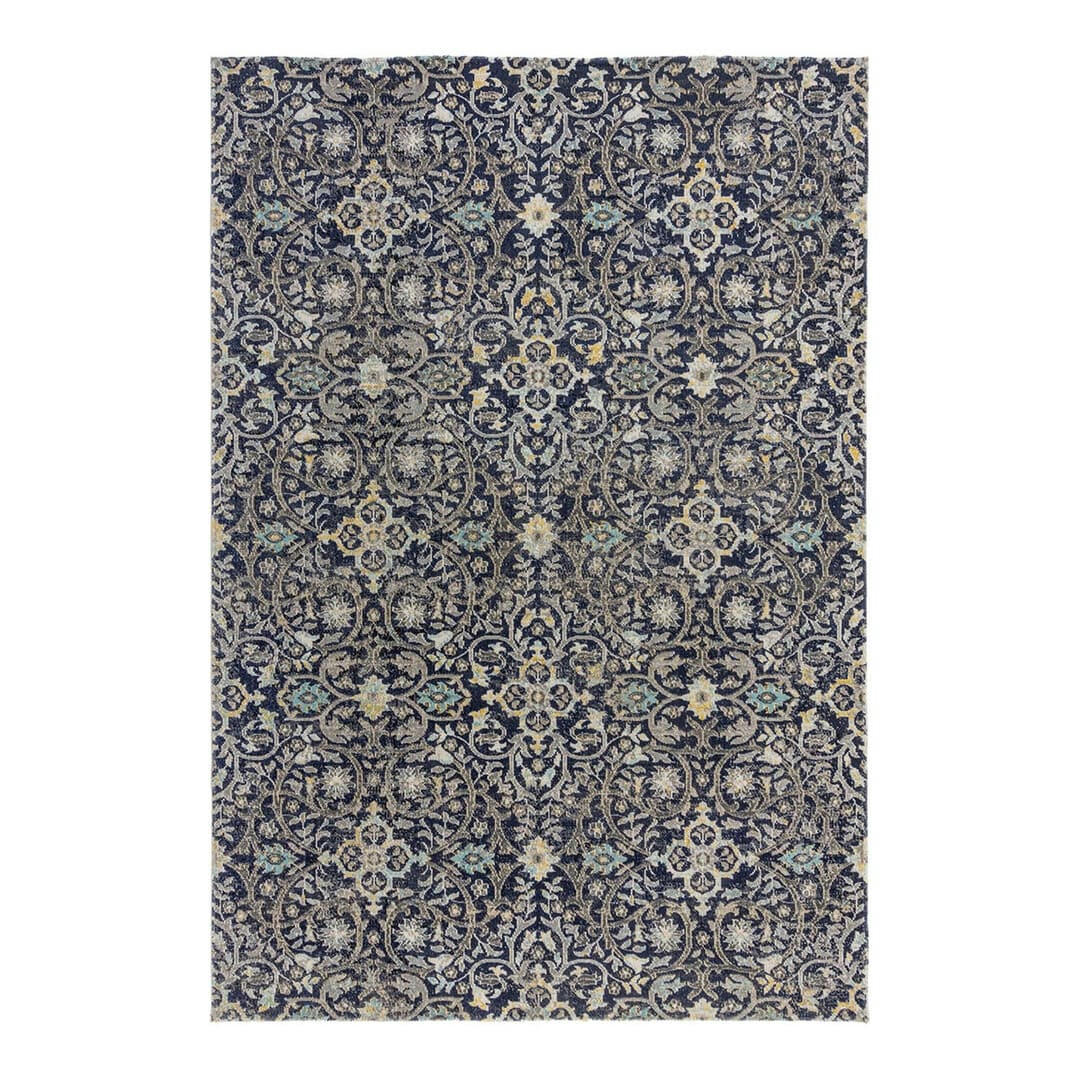 DAPHNE - Tapis  vintage en polypropylène bleu 160x230