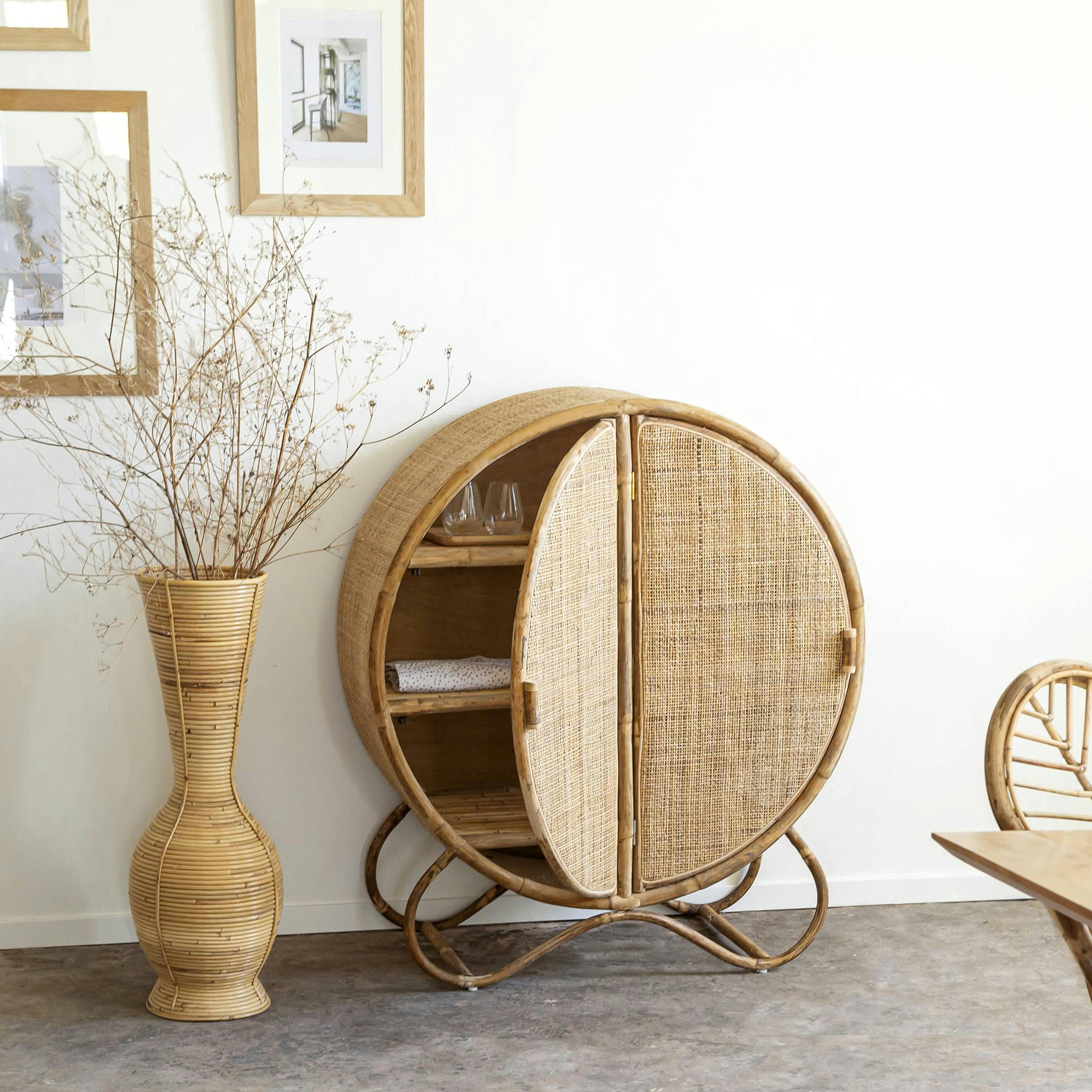 RIM - Buffet en rotin marron 100 cm