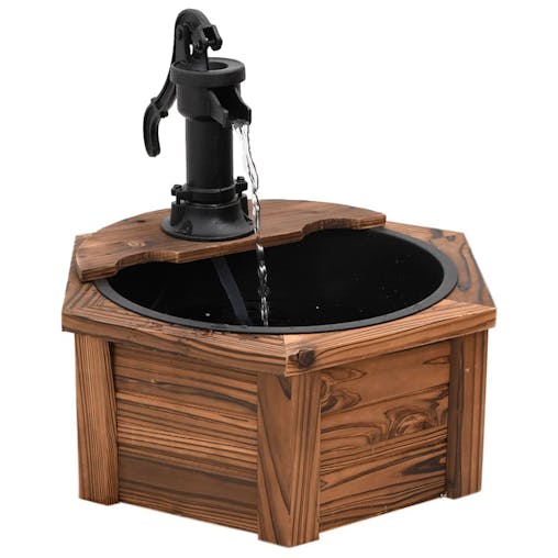 NNEVL Water Fountain with Pump 57x57x53 cm Solid Wood Fir