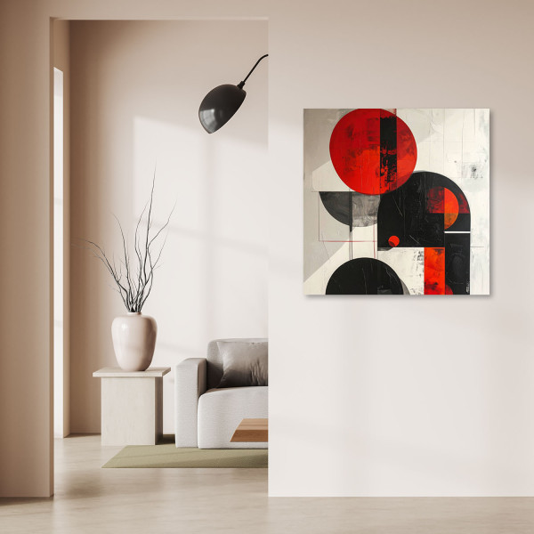 Obraz do salonu sypialni biura, Abstrakcja koła geometryczne 20x20