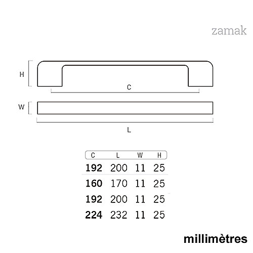 6 Un. poignées de meuble en 160MM inox matcuisine tiroir armoire