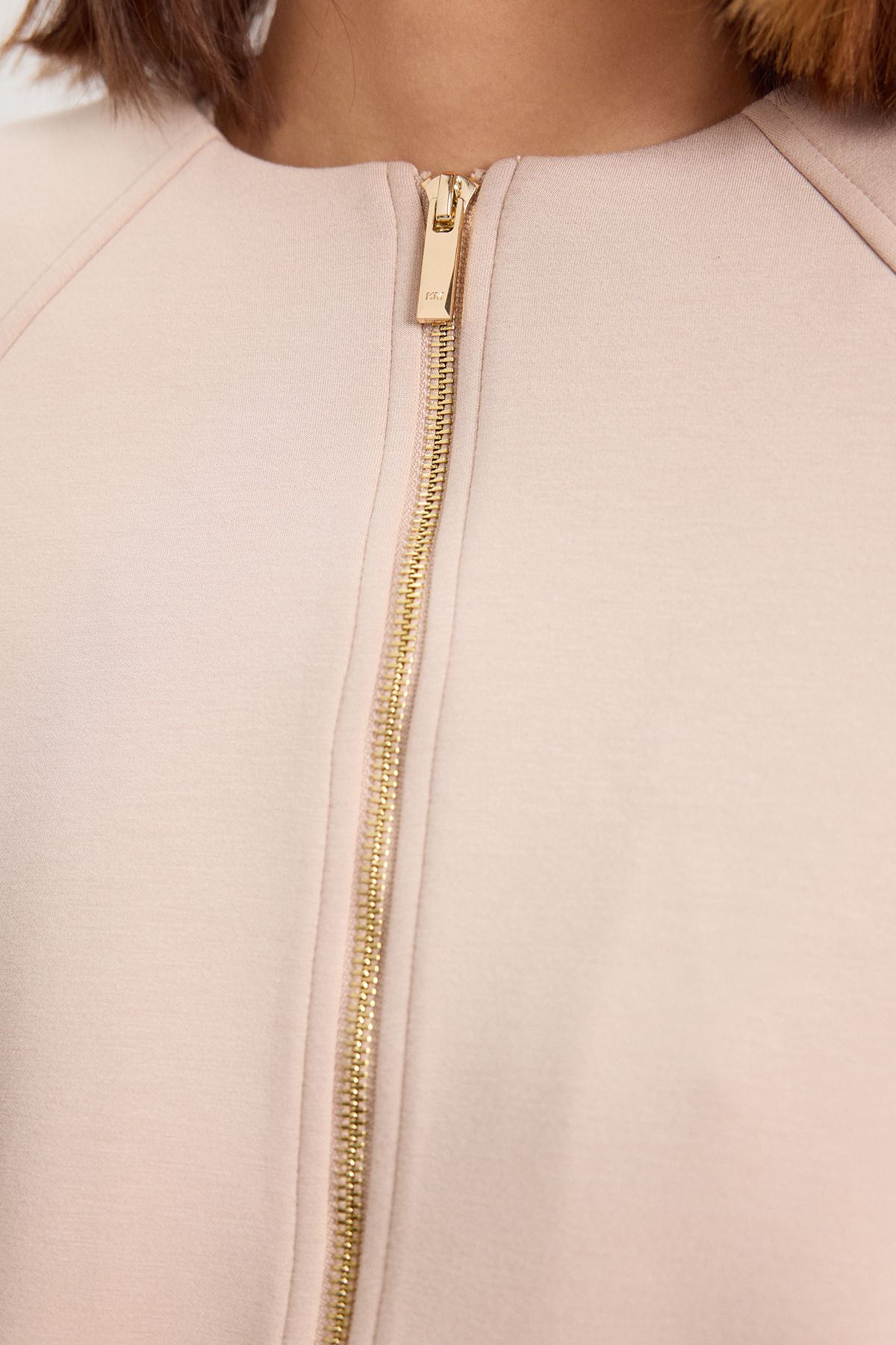 KarenMillen Jersey Scuba Zip Up Bomber Jacket