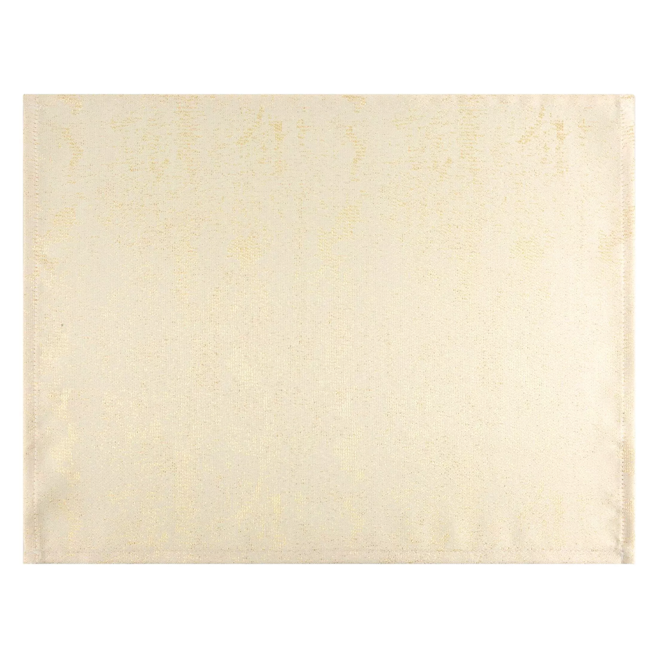 Komplet serwetek 4 szt 30x40 cm kremowy SPARKLE przeszywanych złotą nicią