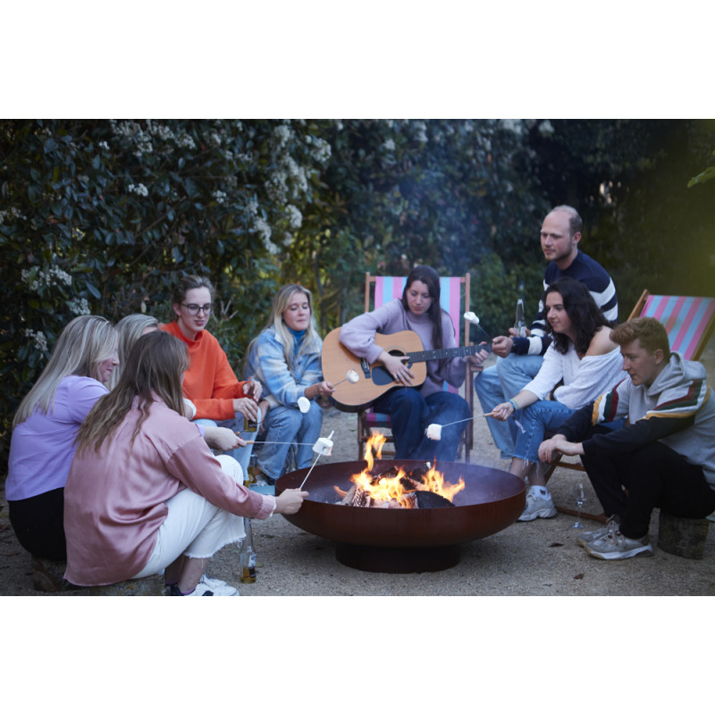 Brasero Jack en acier corten Ø 100 x 32 cm BARBECOOK