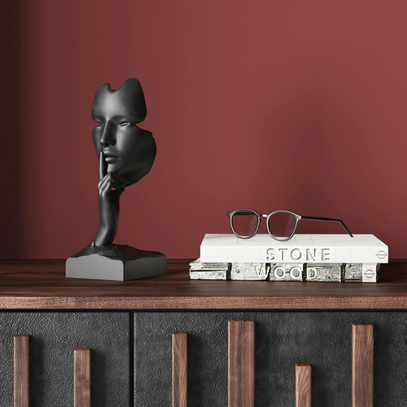 - Déco visage noir silence Kare Design