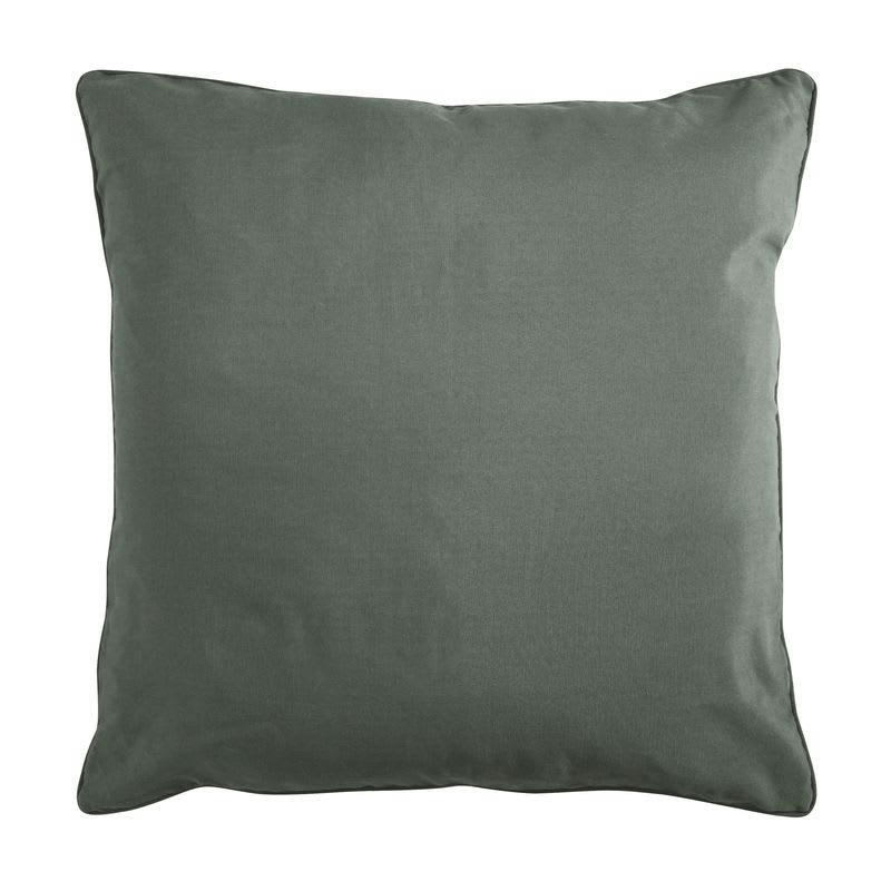 COTTON - Coussin de sol en polycoton gris carbone 70x70
