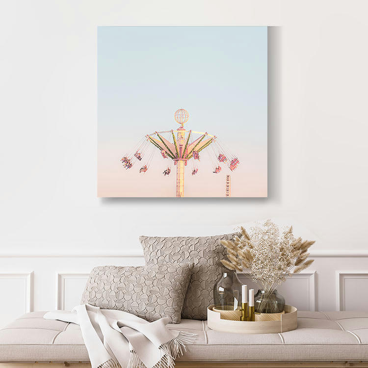 PARADE PASTEL - Photographie d'art de Laura Sanchez 80x80 cm sur plexi