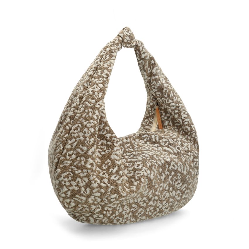 Manfield Goudkleurige panter schoudertas