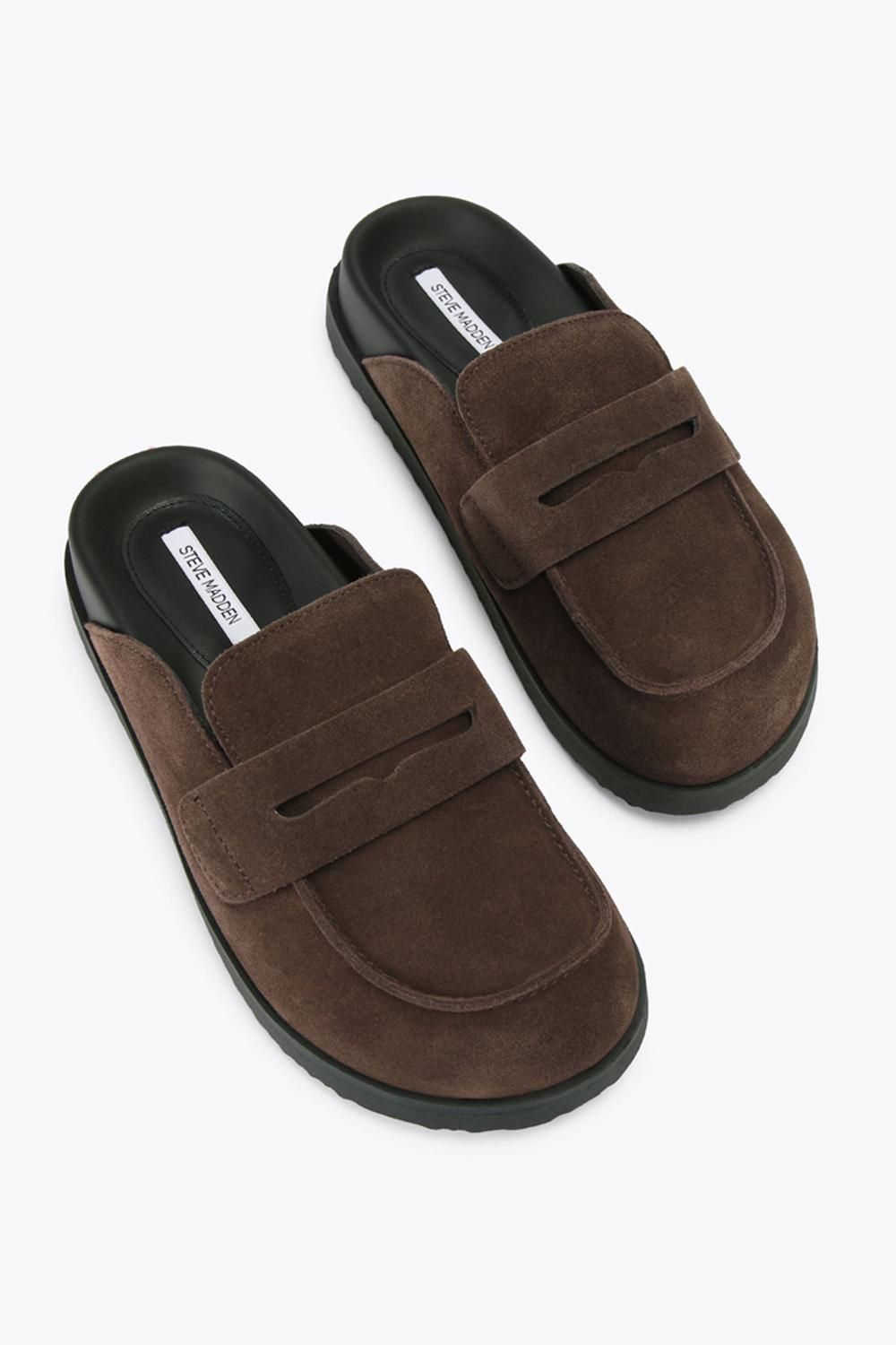 STEVE MADDEN Toryn Brown' Suede Flats