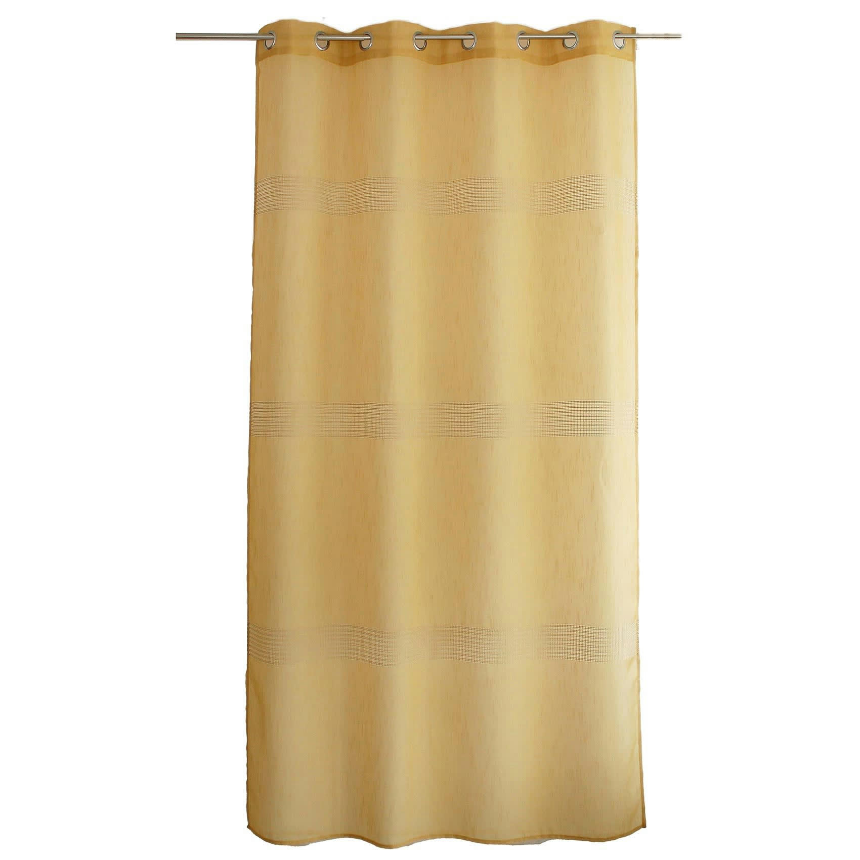 MIA - Voilage avec bande ajourée 140x240cm Ocre