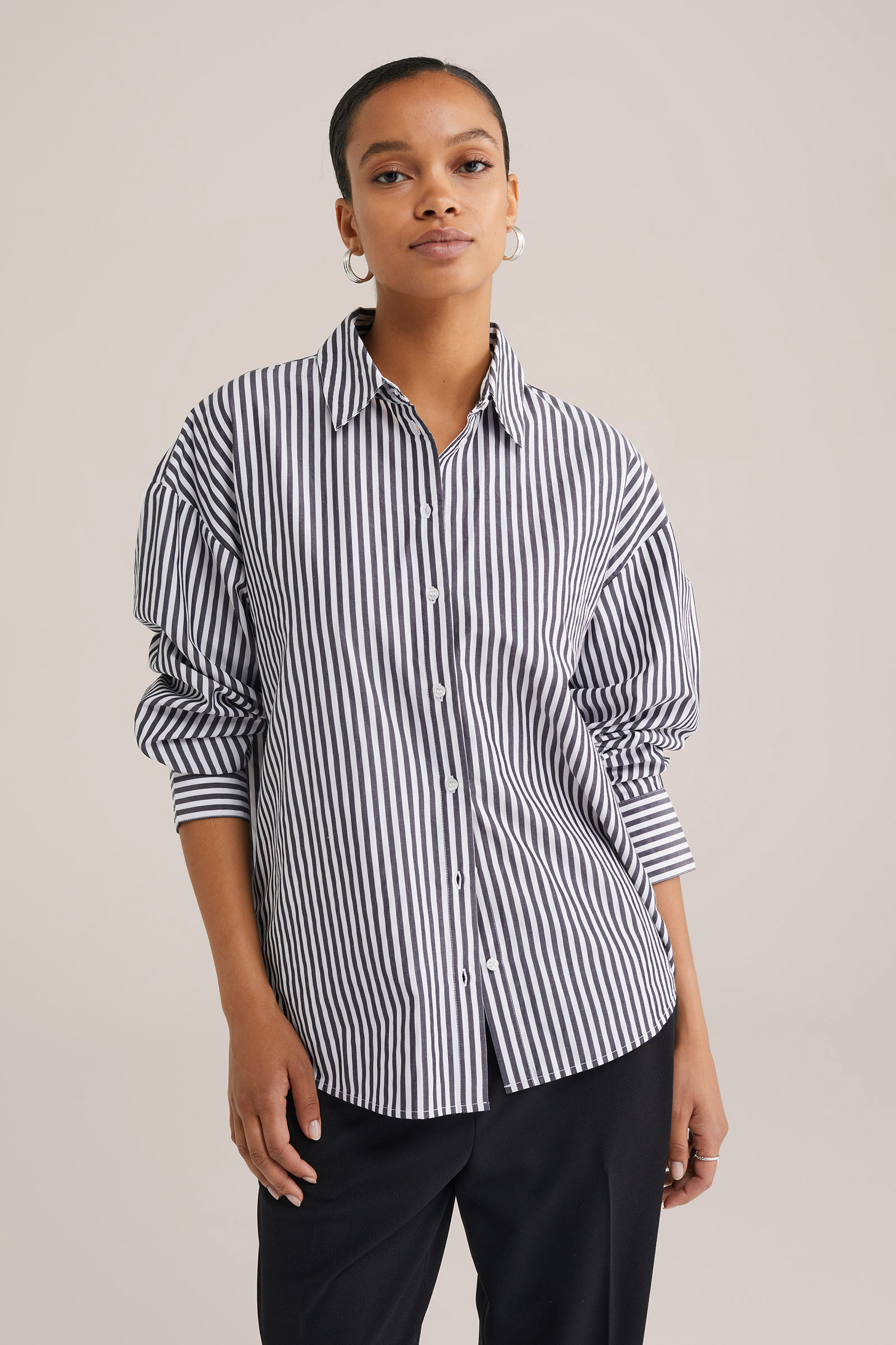 Dames Oversized blouse met streep