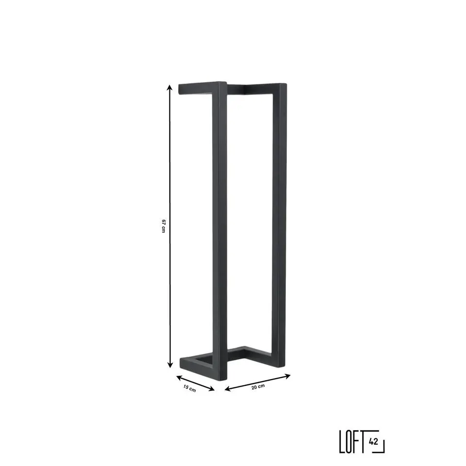 LOFT42 Firm Wandhanddoekenhouder Small - Zwart - Metaal