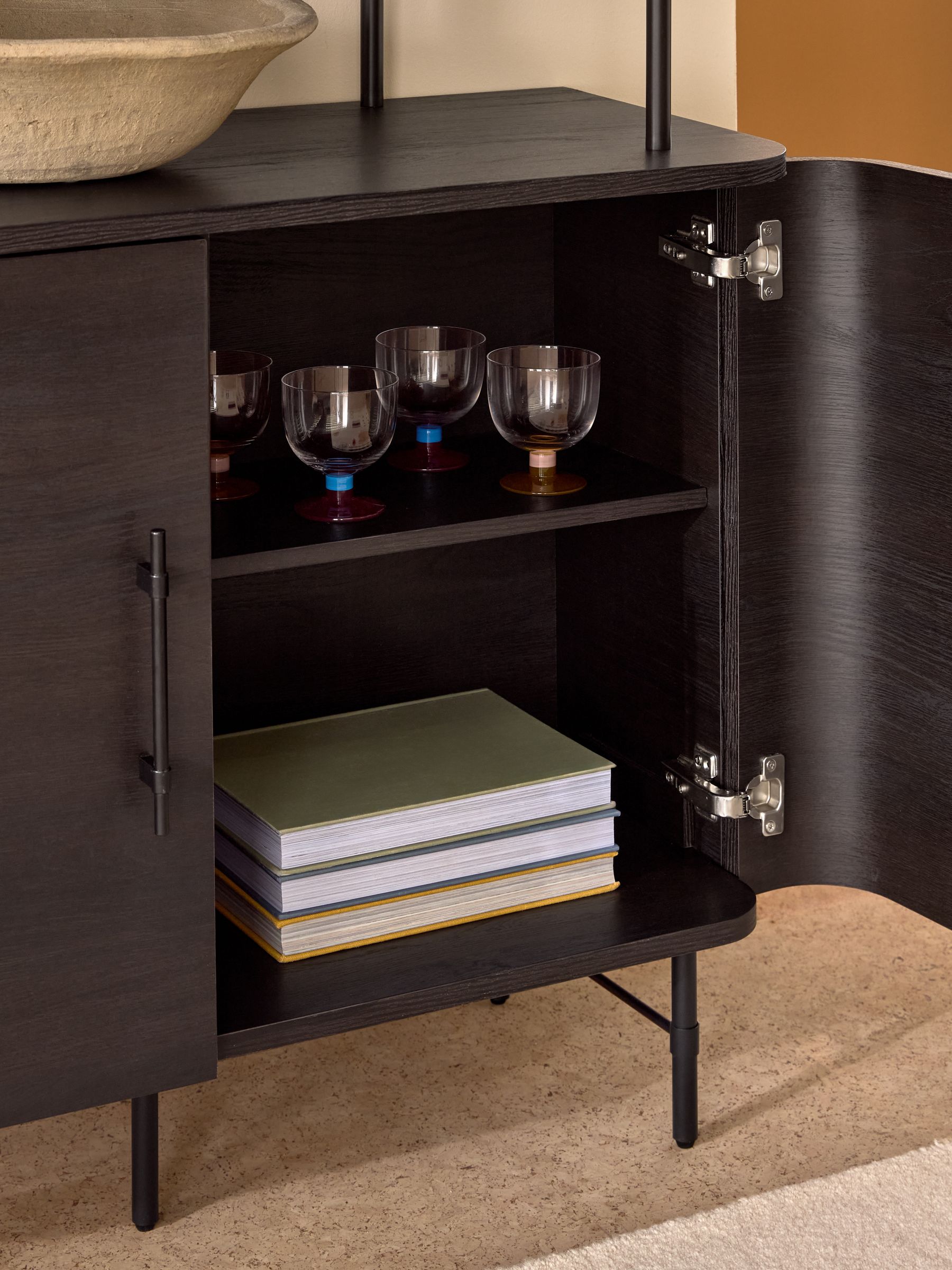 Zeke Shelving Unit in Dark Oak Effect