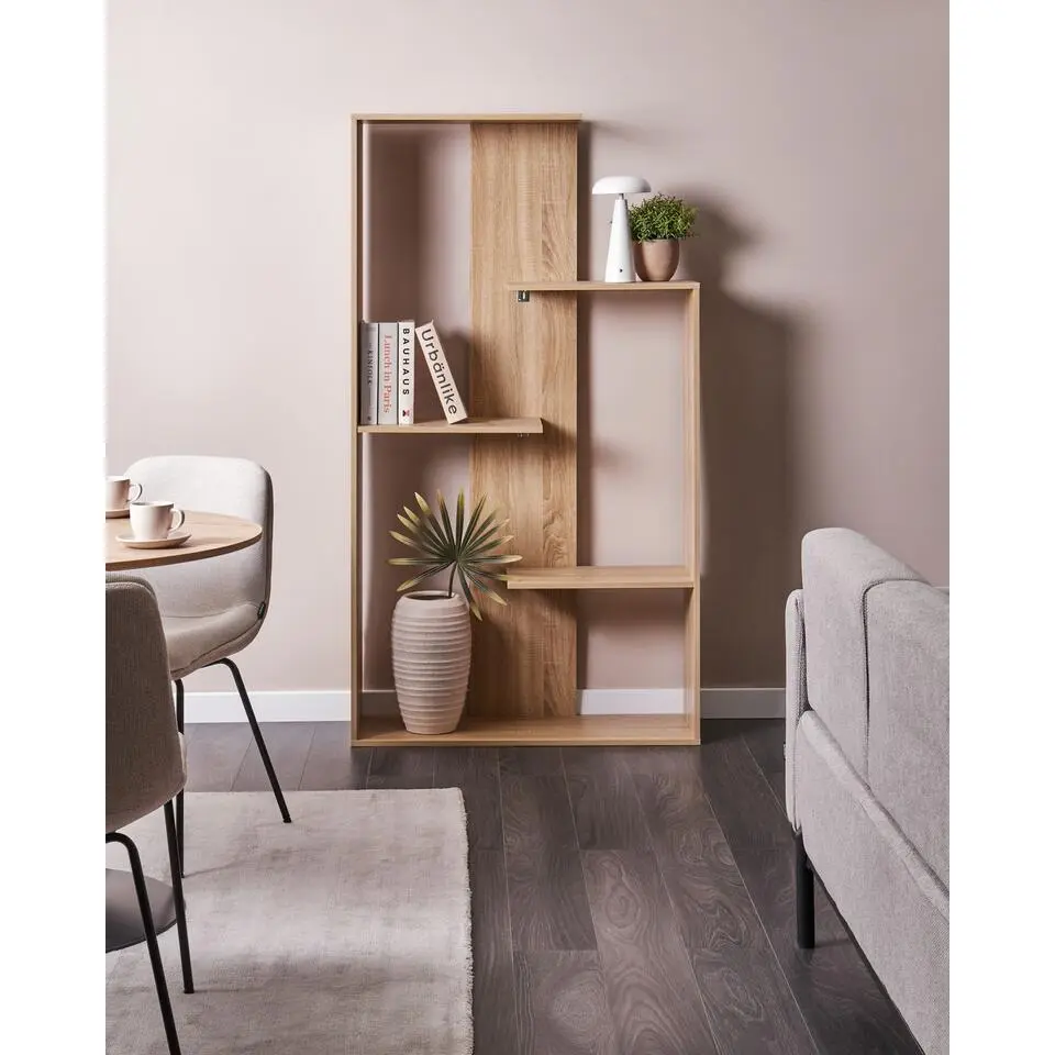 KAHNTAH - Boekenkast - Lichtbruin - Spaanplaat