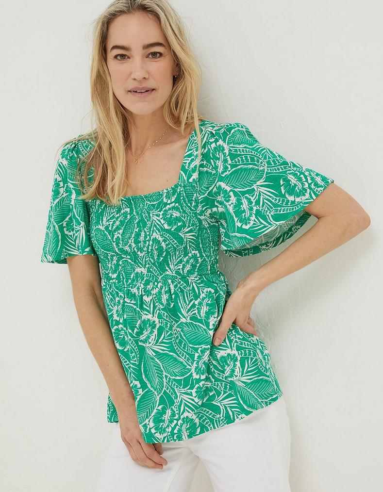 Lucia Tropical Leaf Top
