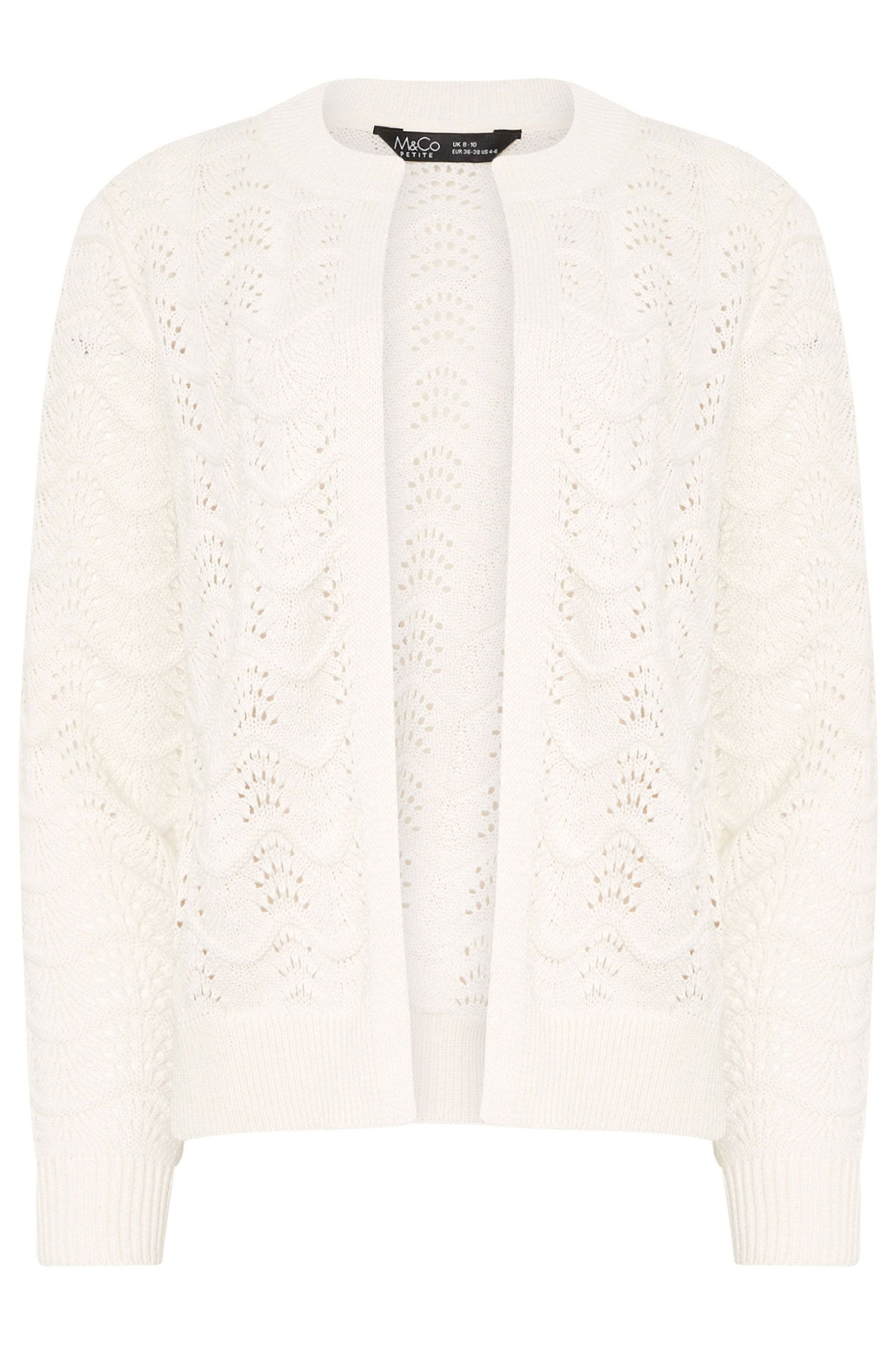 M&Co Petite Pointelle Knitted Cardigan