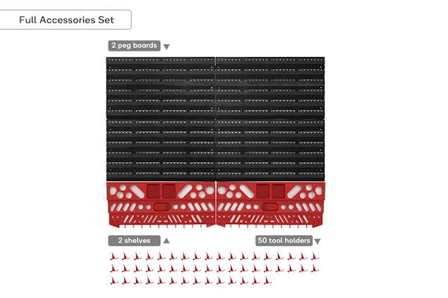 NNEKGE 54 Bin Wall Mounted Rack Storage