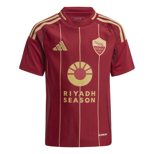 AS Roma adidas Youth 2024/25 Home Replica Jersey - Burgundy