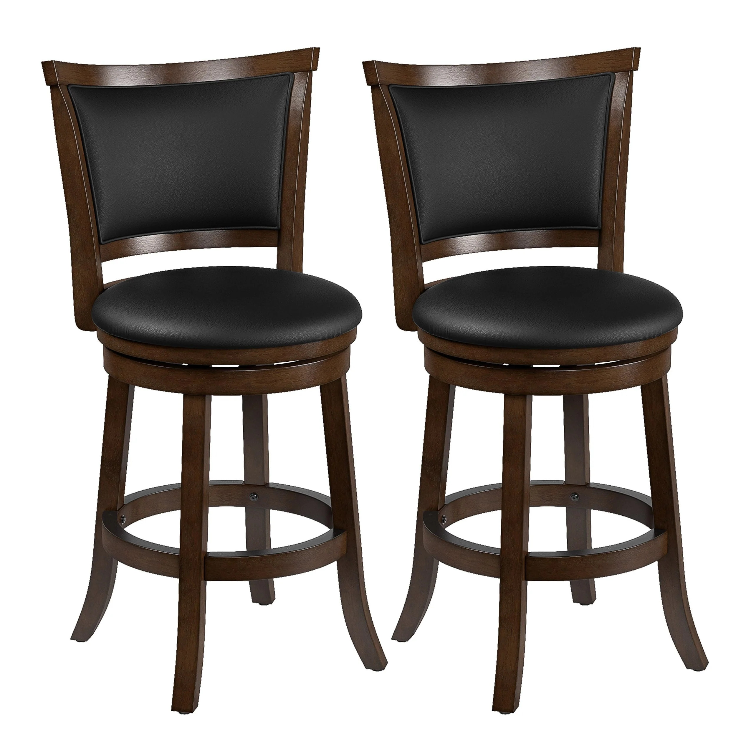 Set of 2 Wesley Counter Height Stools with Swivel Seat