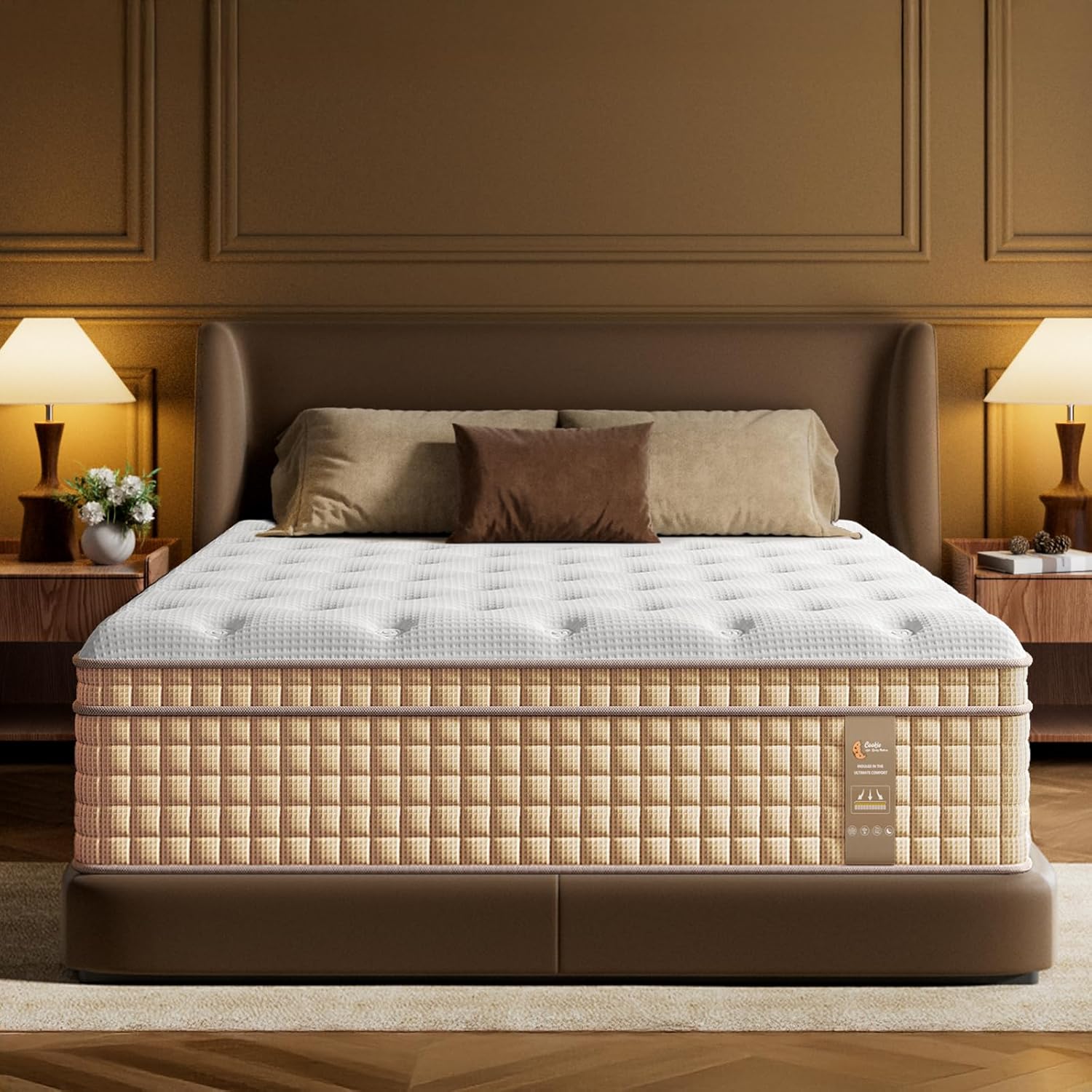 BedStory Queen Mattress, 14 Inch Hybrid Queen Size Mattresses- Extra Lumbar & Spinal Alignment, Cooling Gel Bed in a Box-CertiPUR-US Certified, 365-Night Trial & Fiberglass-Free,Hotel Collection