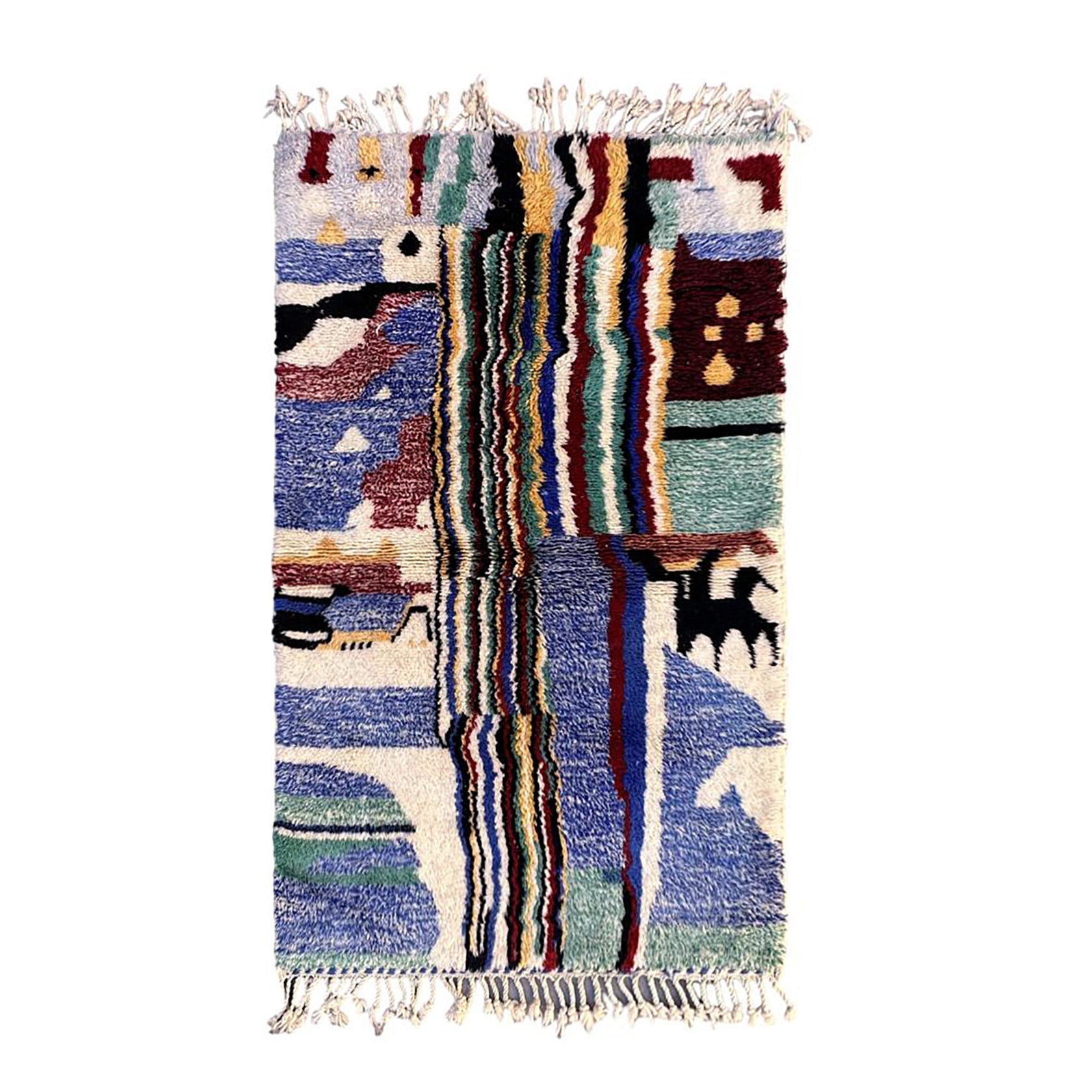 AFK Living vloerkleed Berber - handgemaakt - Wol - 80 cm x 240 cm