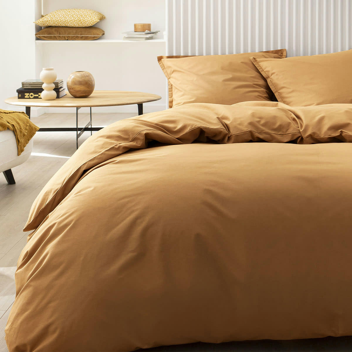 TOUT DOUX - Housse de couette en coton ambre 260x240 Made in France