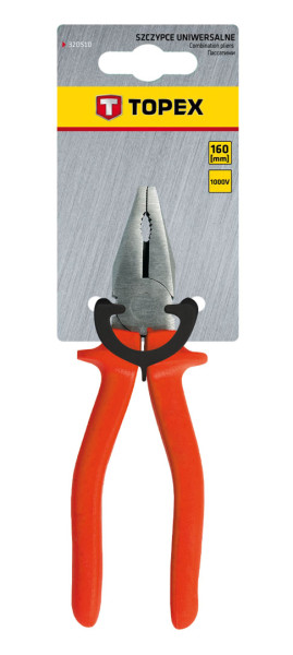 Szczypce uniwersalne 160 mm, 1000V, TOPEX 32D510