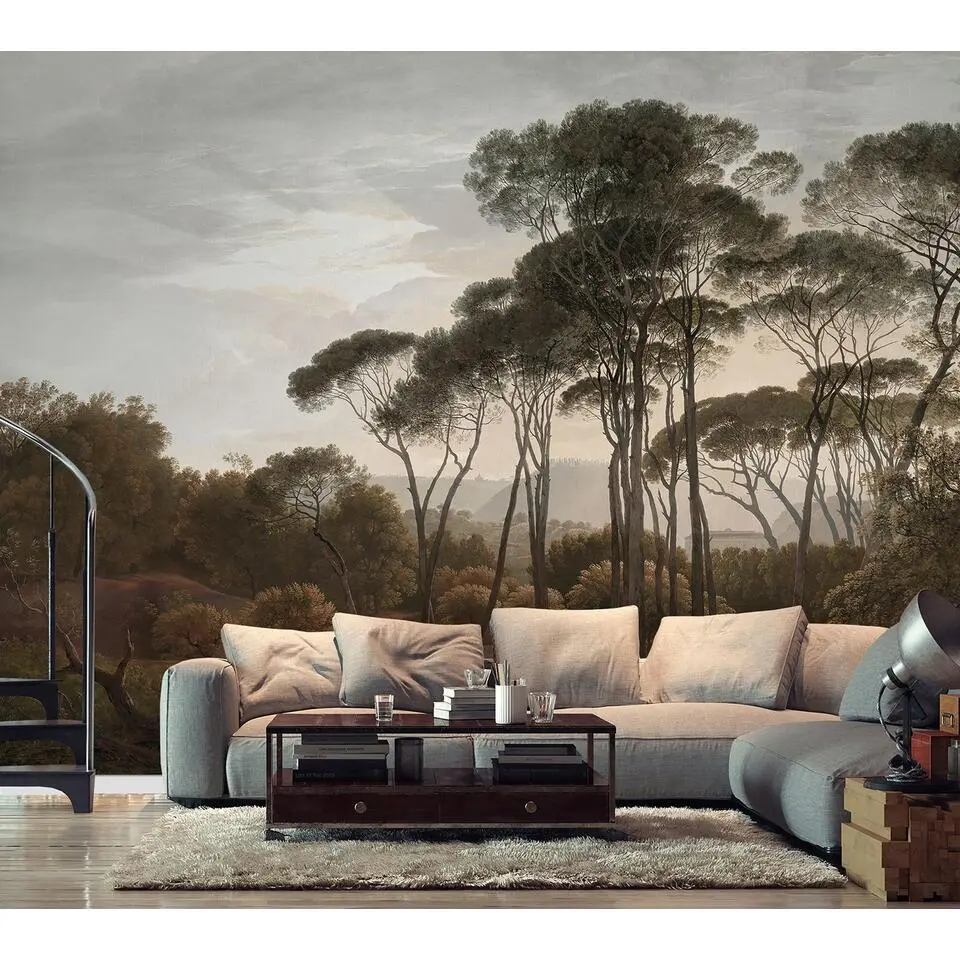 Sanders & Sanders fotobehang Italiaans landschap bruin - 371 x 280 cm