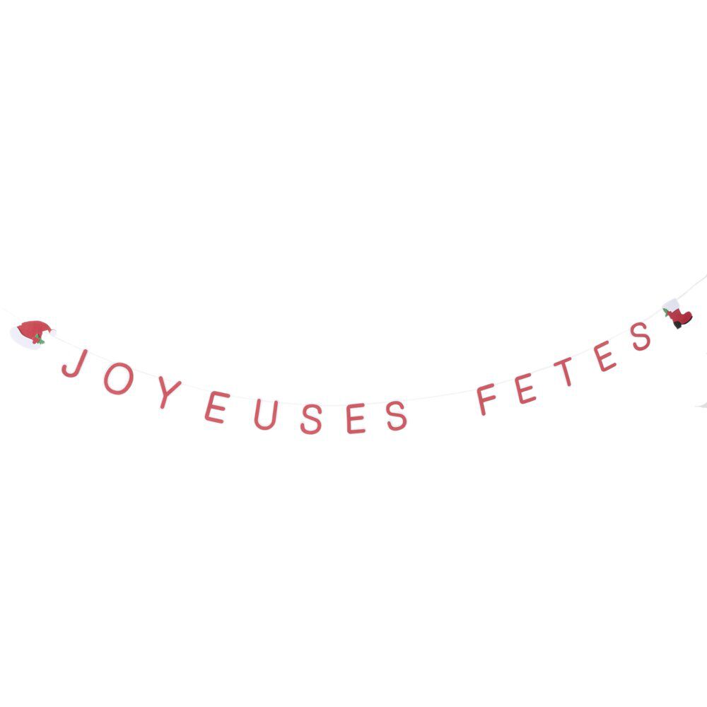 Guirlande "Joyeux No&euml;l" en feutrine