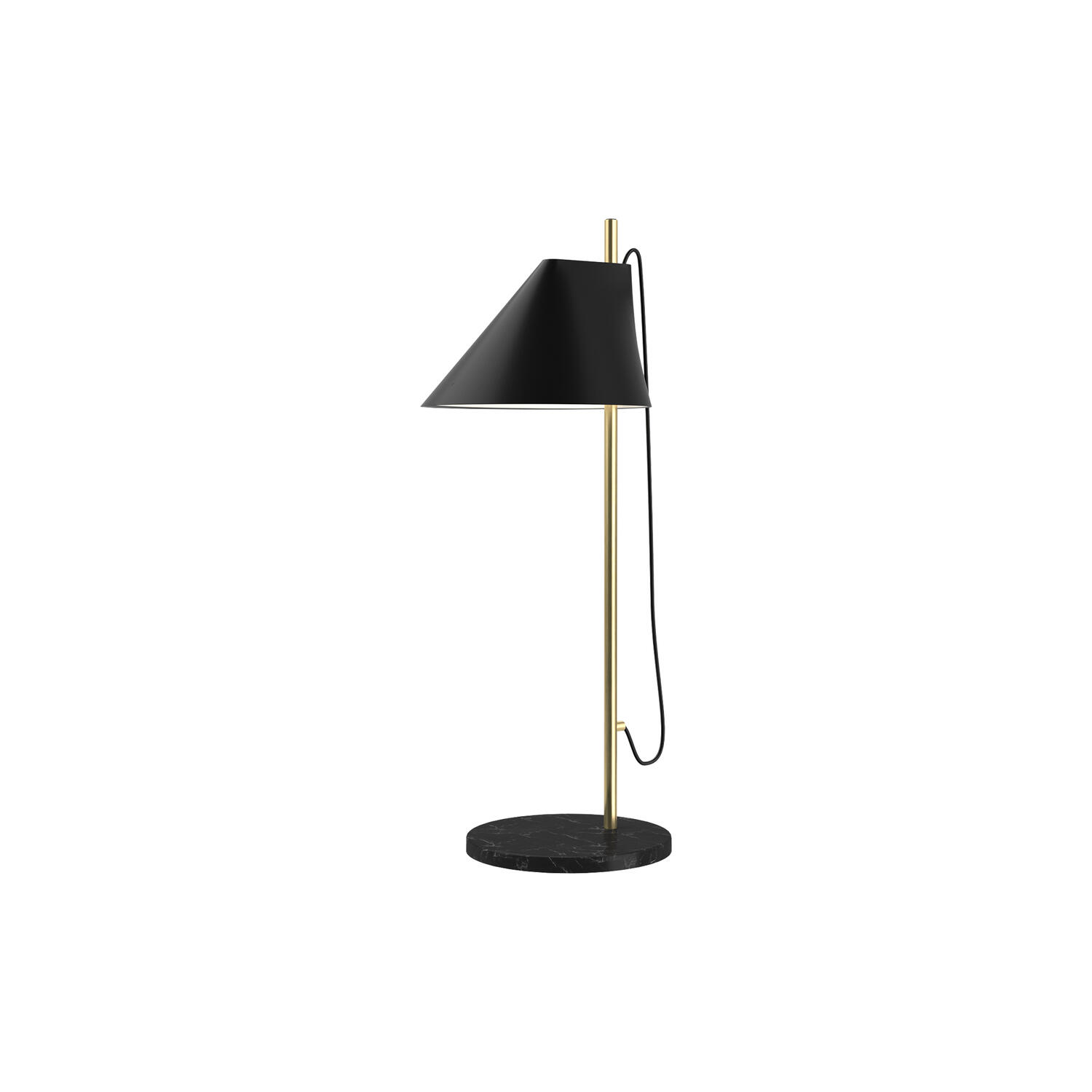 Yuh bordlampe, sort/messing