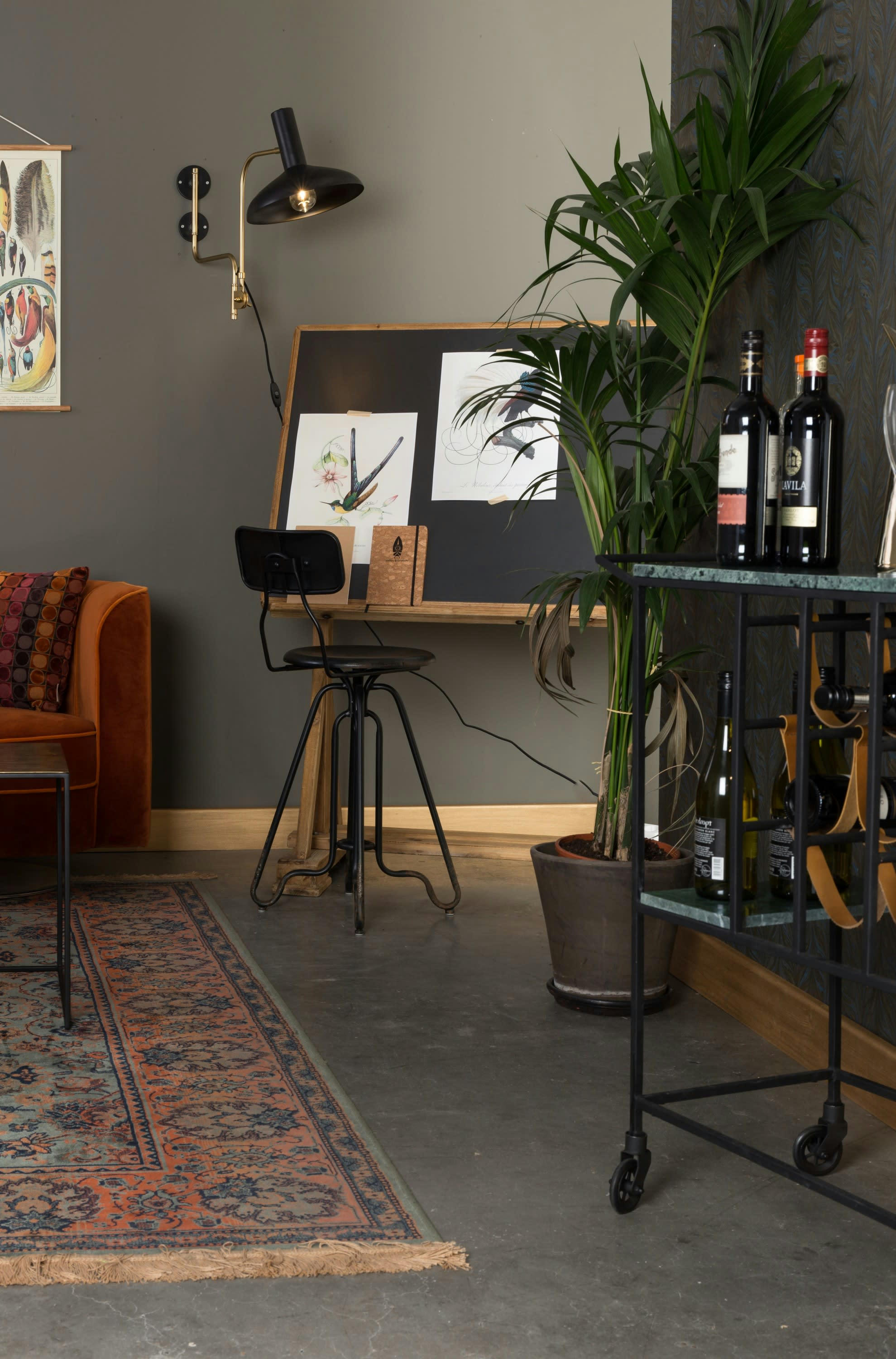 OVID - Chaise de bar en métal noir