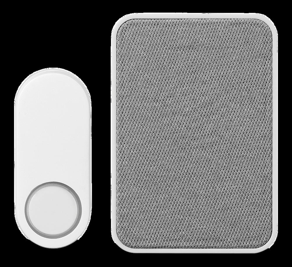 Globe Wireless Plastic Plug-in Doorbell Kit, White/Black
