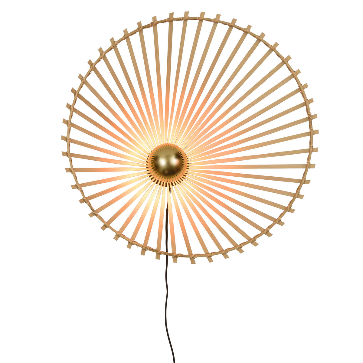 GOOD&MOJO wandlamp Bromo - bruin - Ø60cm