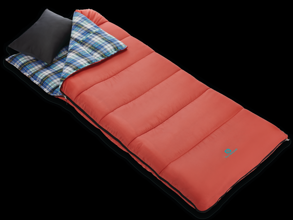Outbound Comfort Insulated Cotton Lined Cool Weather Sleeping Bag w/ Compression Sack, 0°C