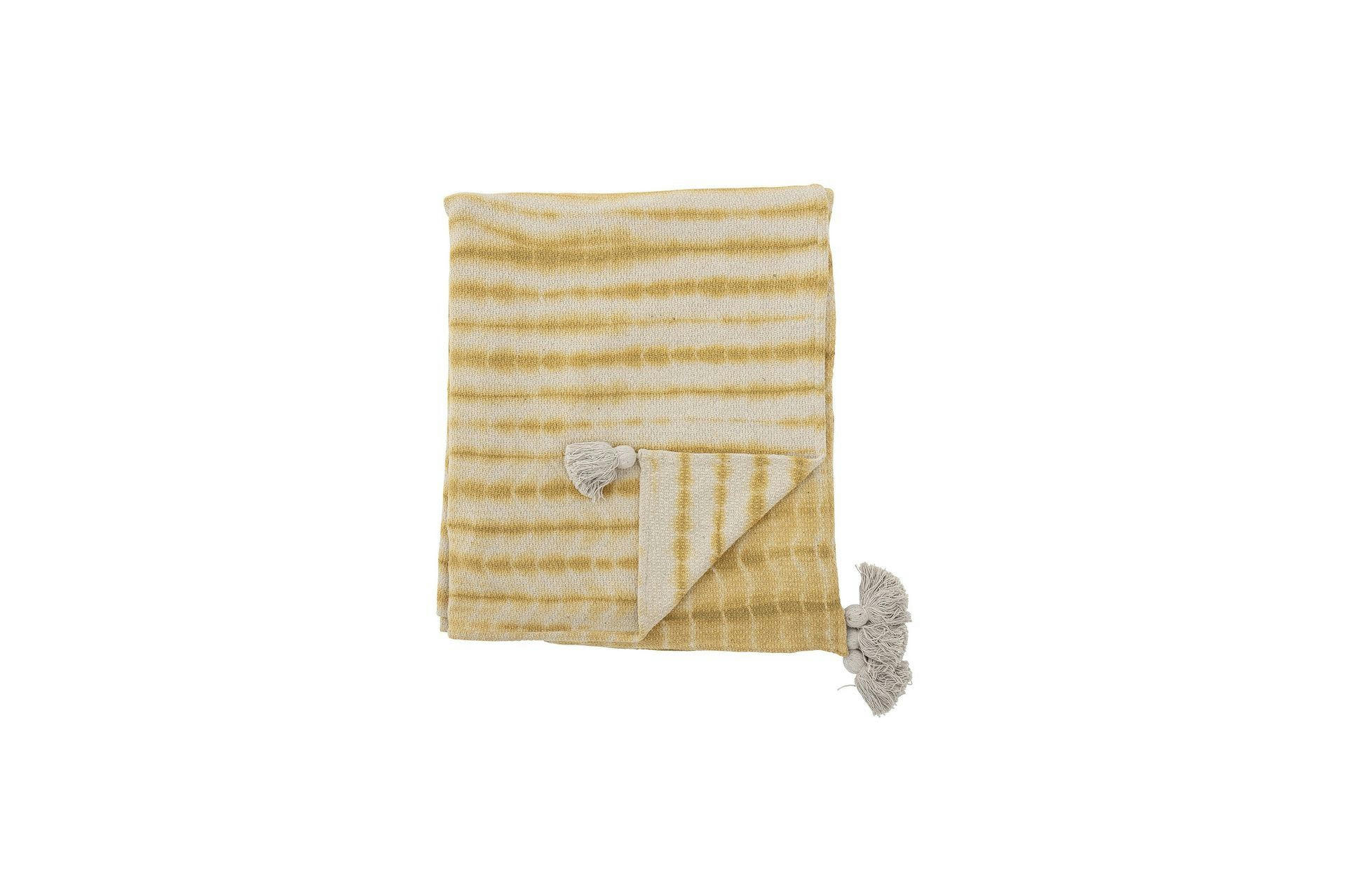 DECIA - Couvre-lit en coton recyclé jaune