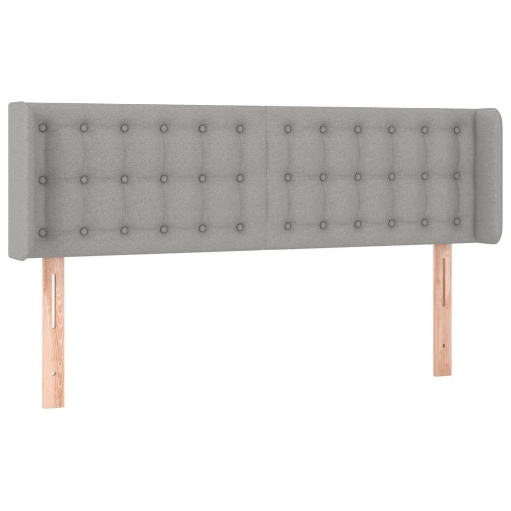 Wezgłowie Szary 147 x 16 x 78/88 cm Tkanina vidaXL