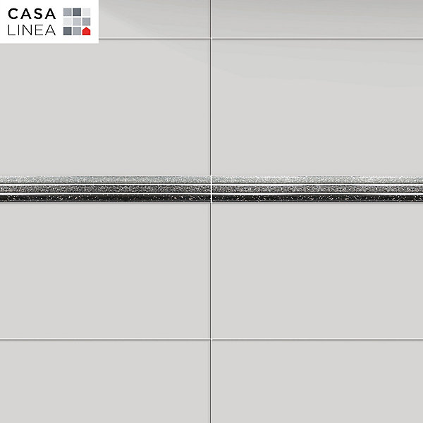 LISTEL CHARLESTON GREY HORIZONTAL 1 PIÈCE 7,5 X 30 CM CASA LINEA