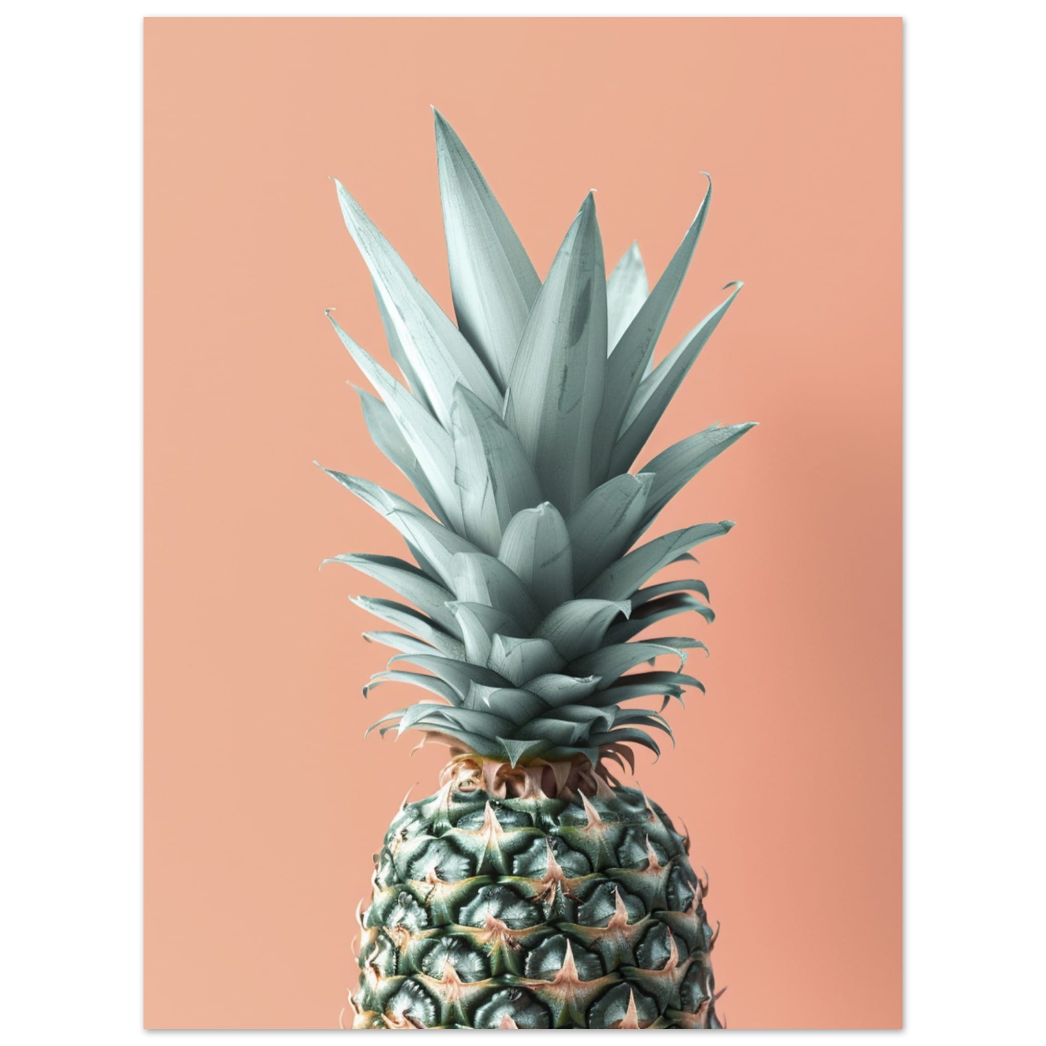 Artfulprints Fruits - The pineapple portrait  poster 30x40 cm