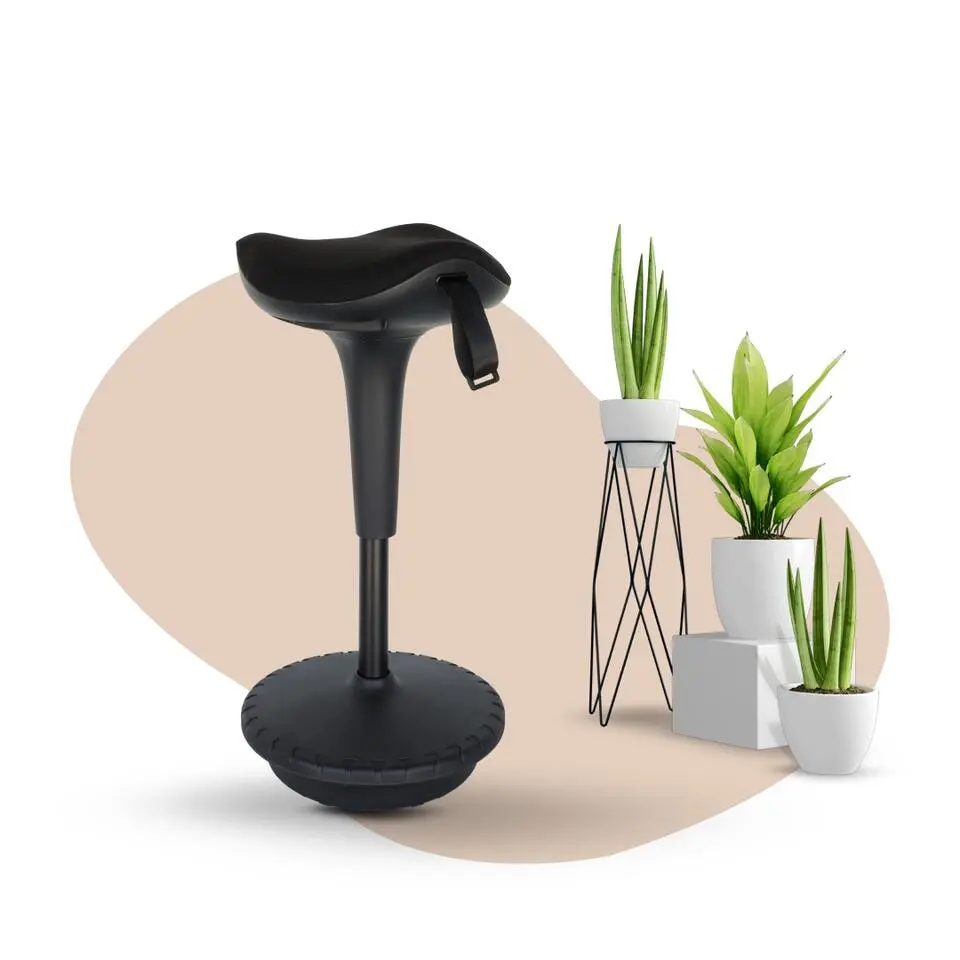 Ergonomische zit-sta kruk / wiebelkruk Ergo - Zwart