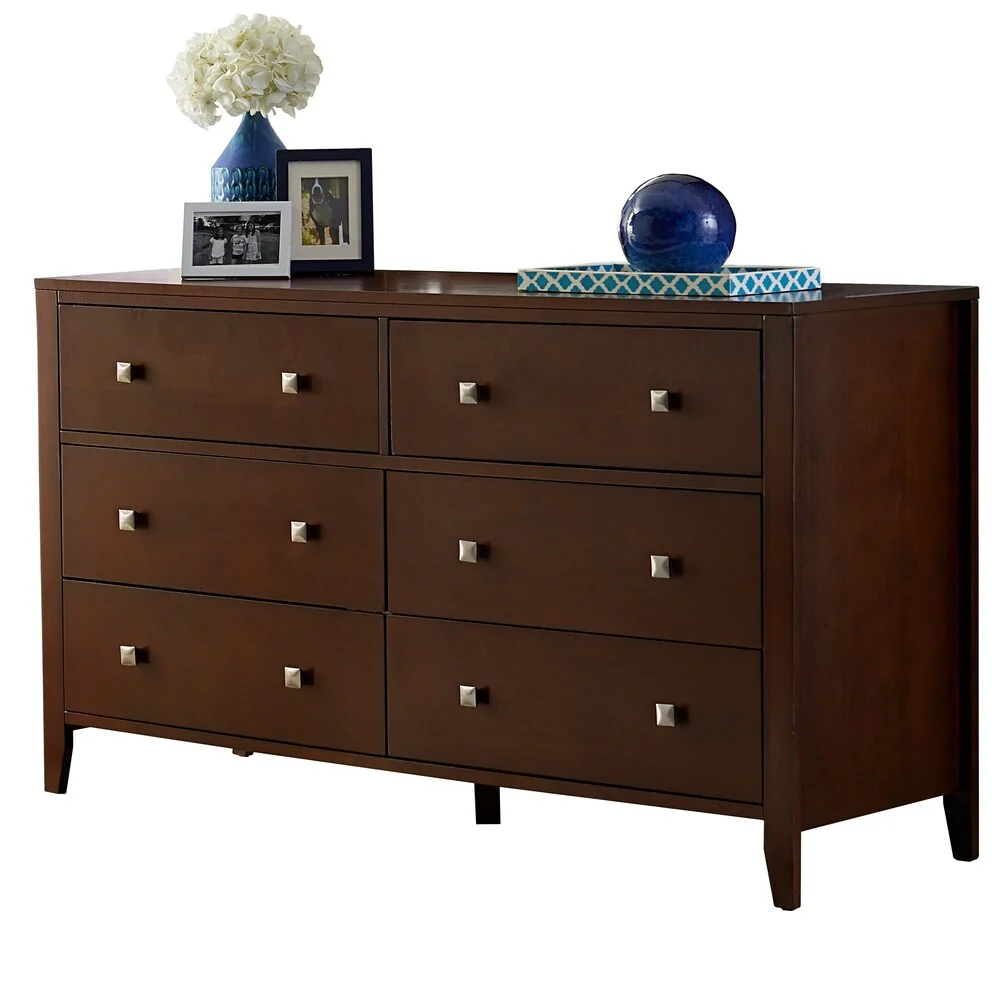 Hillsdale Pulse 6 Drawer Dresser, Cherry