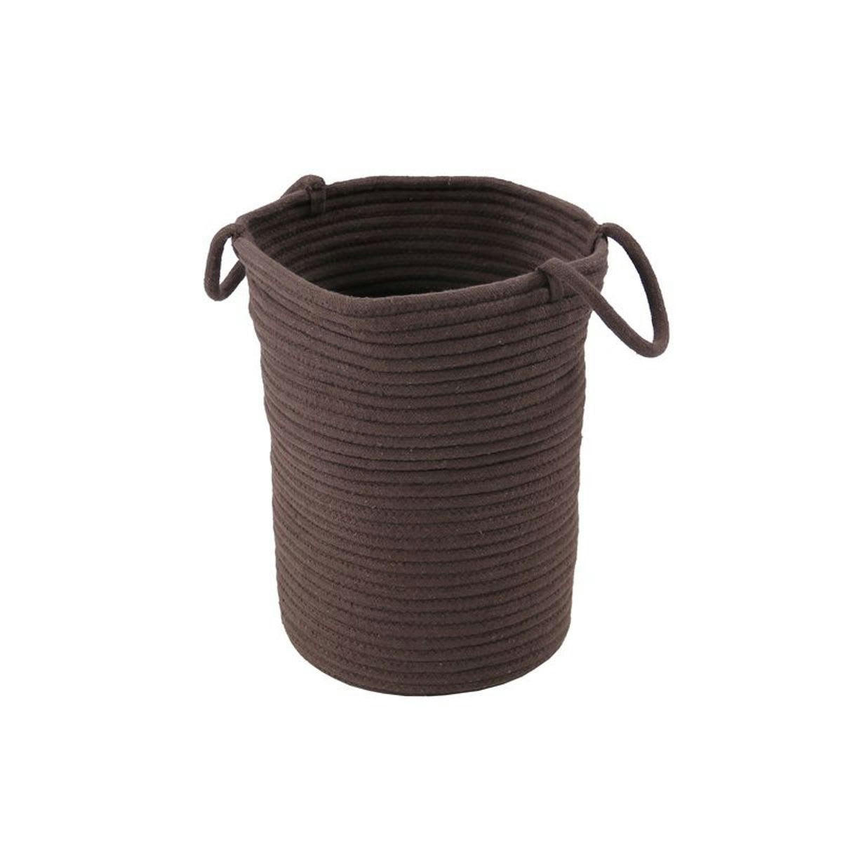 TAM - Panier en coton effet cordage chocolat 45x30x40