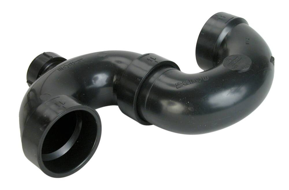 Bow ABS S-Trap with Clean-Out Fitting, 1-1/4-in