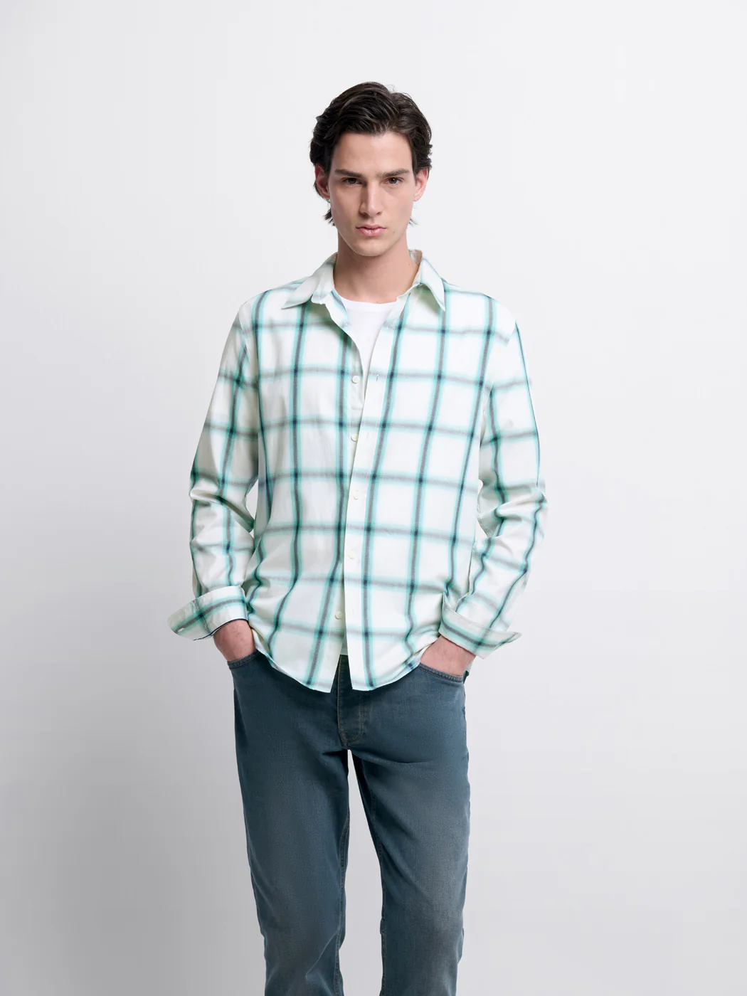 Chemise slim à carreaux