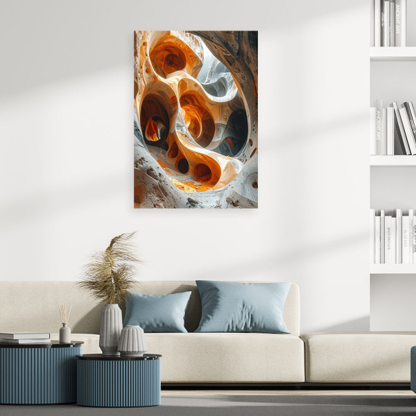Obraz do salonu pokoju, Abstrakcja struktury skalne 20x30