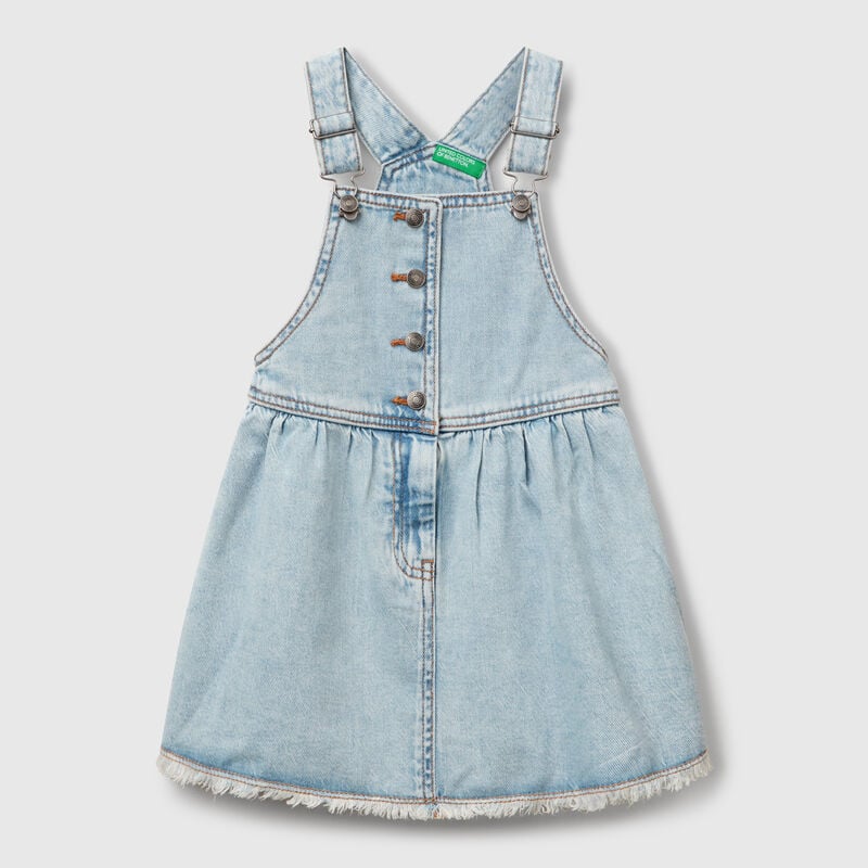 Denim dungaree dress