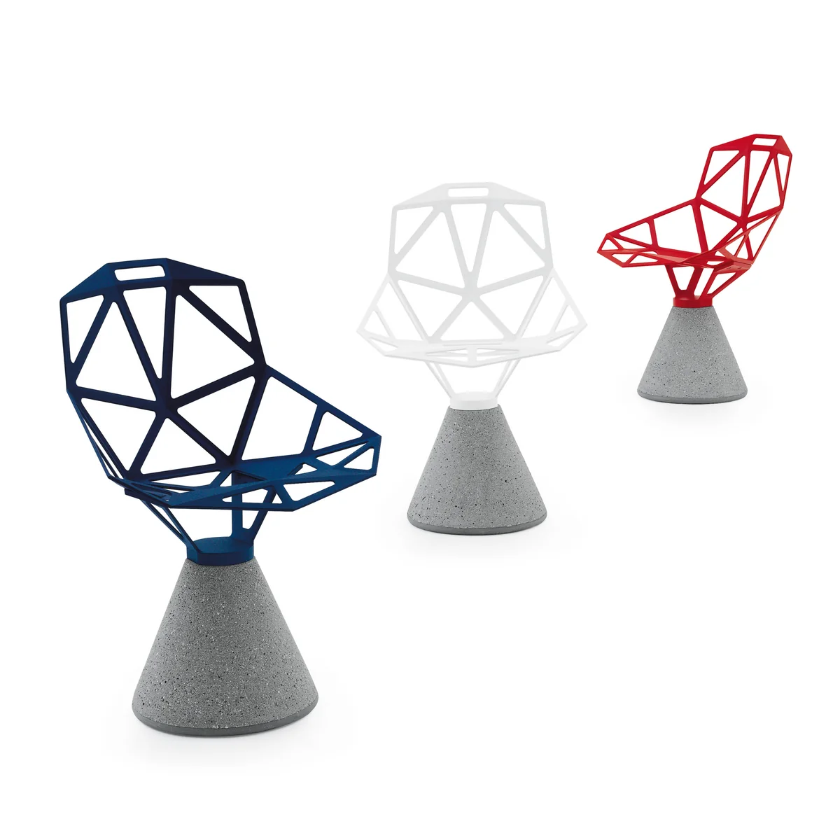 Magis - Chair One mit Zement Sockel, schwarz
